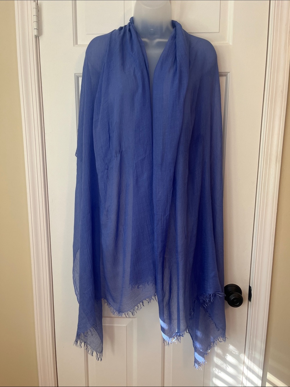 TALBOTS FRINGE GAUZE WRAP - 80" x 36” - Picture 5 of 6
